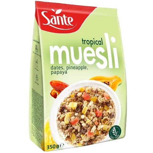 Santé Traditional Muesli Tropical with Dried Fruits 350g