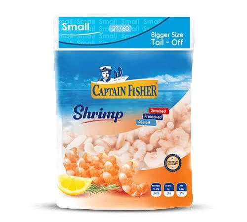 Captain Fisher Small Cooked Shrimp 51/60, 400 g