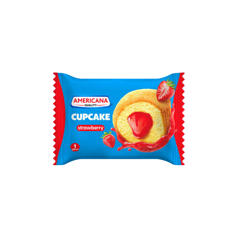 Americana Strawberry Cupcake 28g Pack of 18
